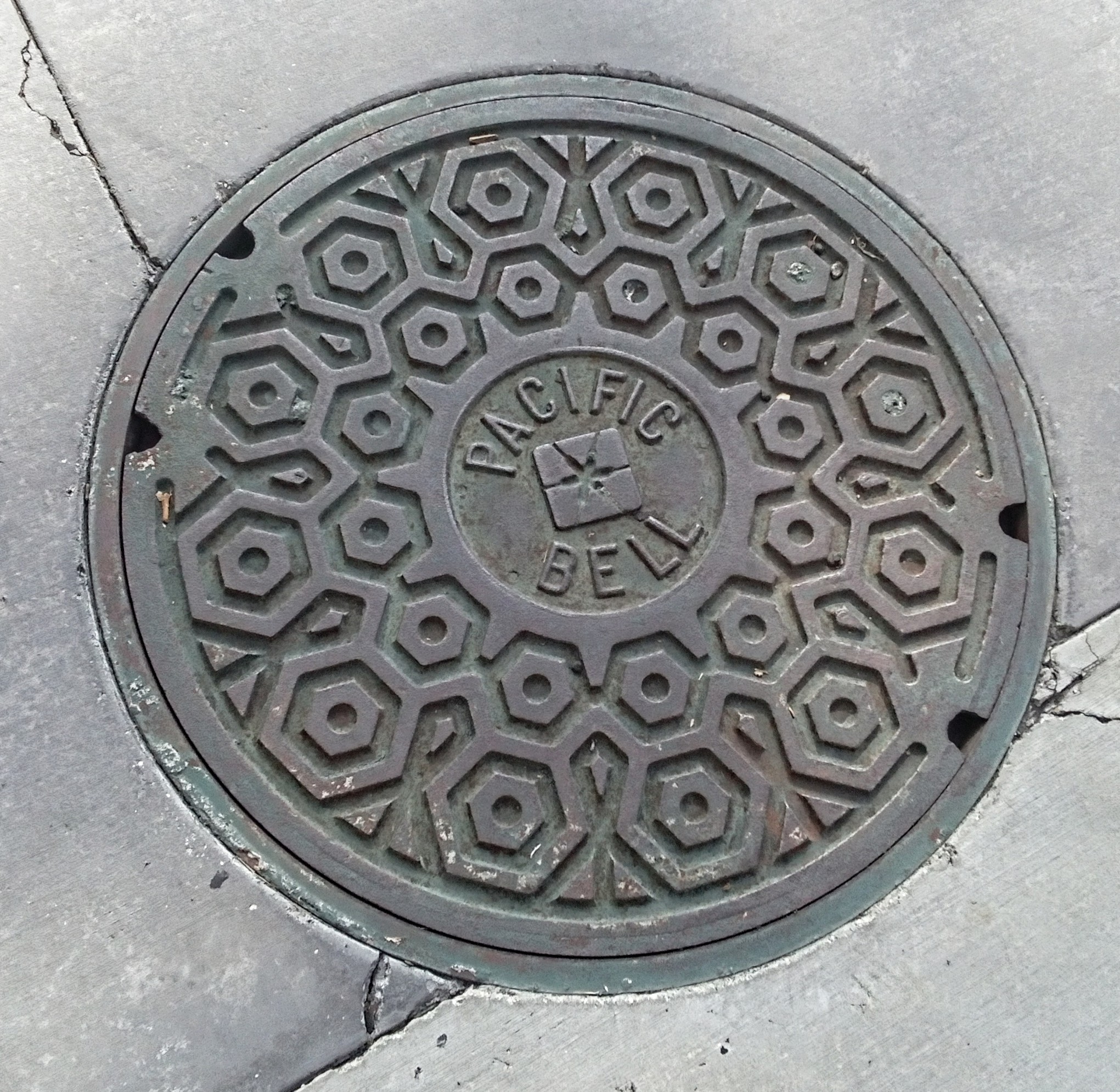 PacBell manhole cover PacBell manhole cover